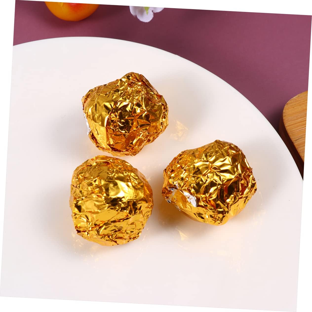 AUTSUPPL 150pcs Gold Foil Paper Stickers Creative Imitation Gold Paste for Art Crafts Frames Wall Decor Suitable for More