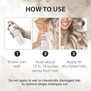 Punky Temporary Hair Highlight Spray, Platinum Blonde, 3.5 oz, 2-Pack