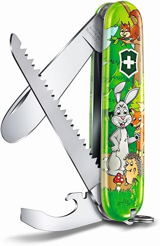Victorinox, My First Victorinox, Swiss Army Pocket Knife, Medium, Multi Tool, Camping, 9 Functions, Blade with rounded tip, Can opener, Screwdriver 5 mm