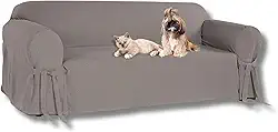 Capa e Protetor de Sofá Exclusivo 2 Lugares em Gorgurão Cinza