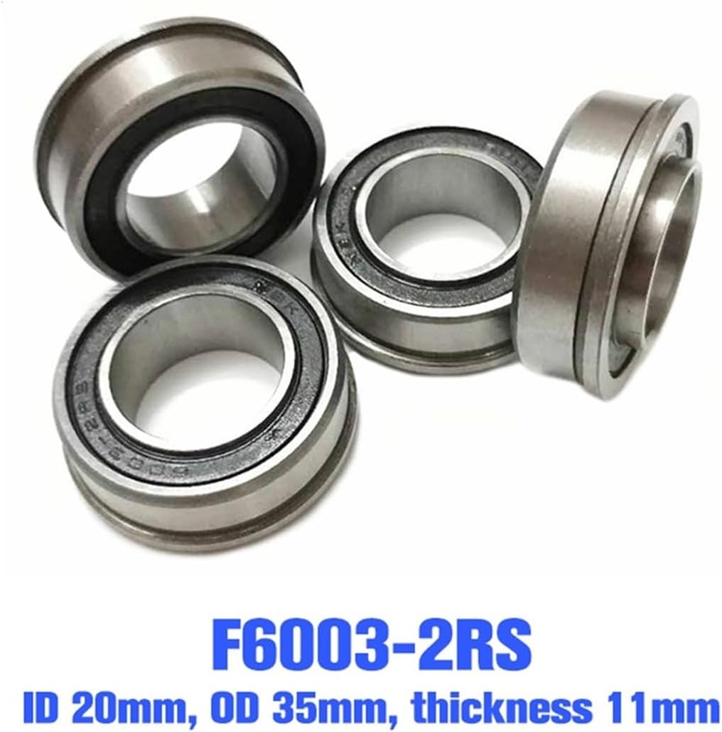 F6003 Wheelbarrow Bearing 20x35x11mm (5PC) Push Truck Garden Trolley 20 Garden Cart Wheel Flange Ball Bearings
