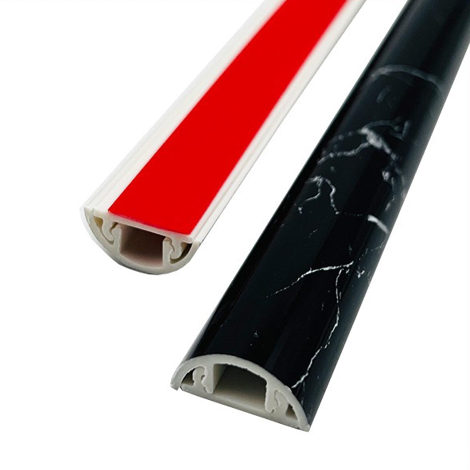 Passacavi Gestione dei cavi per canaline, Copricavo autoadesivo in PVC rigido a forma di mezzo tondo per contenere 1 cavo, Copri cavo di alimentazione Canale per cavi a pavimento (Color : Style 7, S