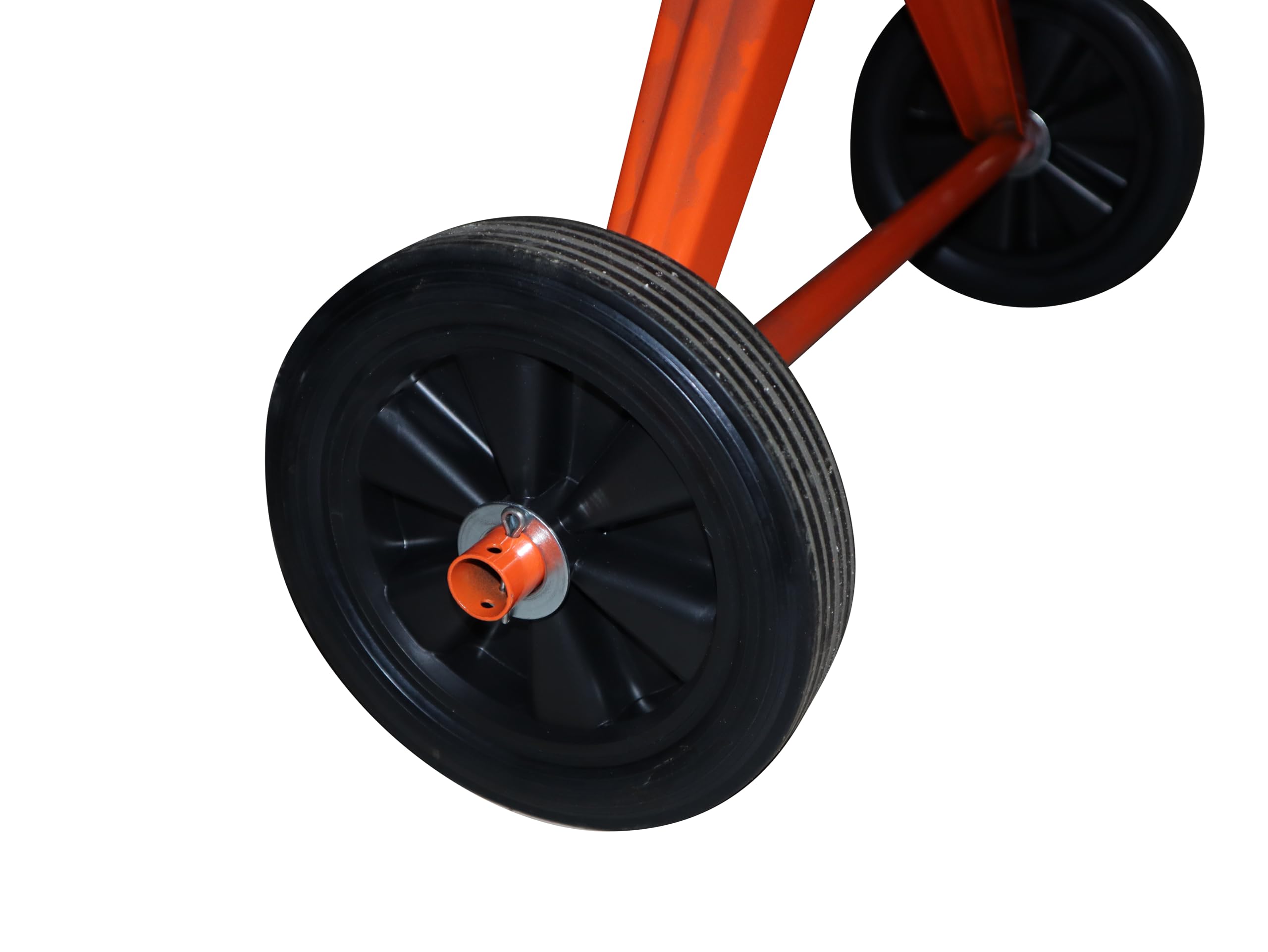 B135U Betonmischer 230V Mischmaschine Beton Zementmischer Mörtelrührer (125 Liter Trommelvolumen, 650 Watt Motorleistung, Zahnkranz aus Gusseisen, IP45, Fußbremse) orange