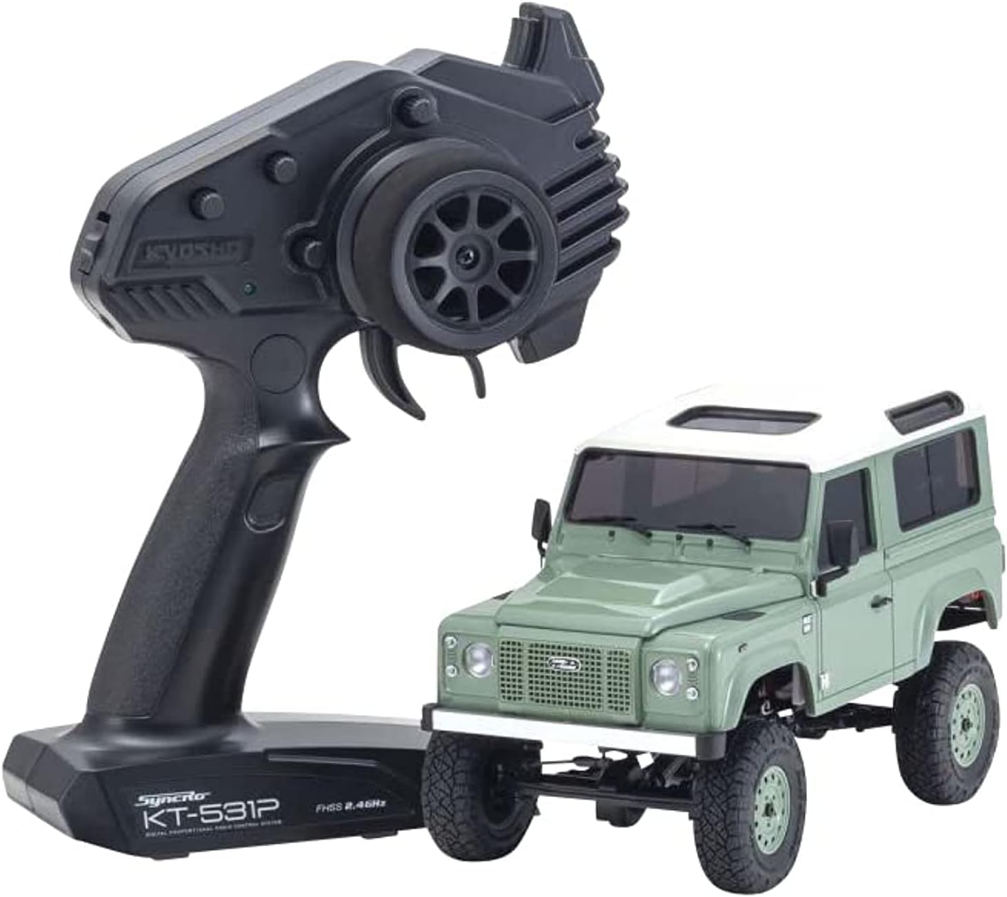 Kyosho Mini-Z 4x4 Land Rover Defender 90 Heritage Grn/Wht KYO32527GR Cars Electric Kit Other