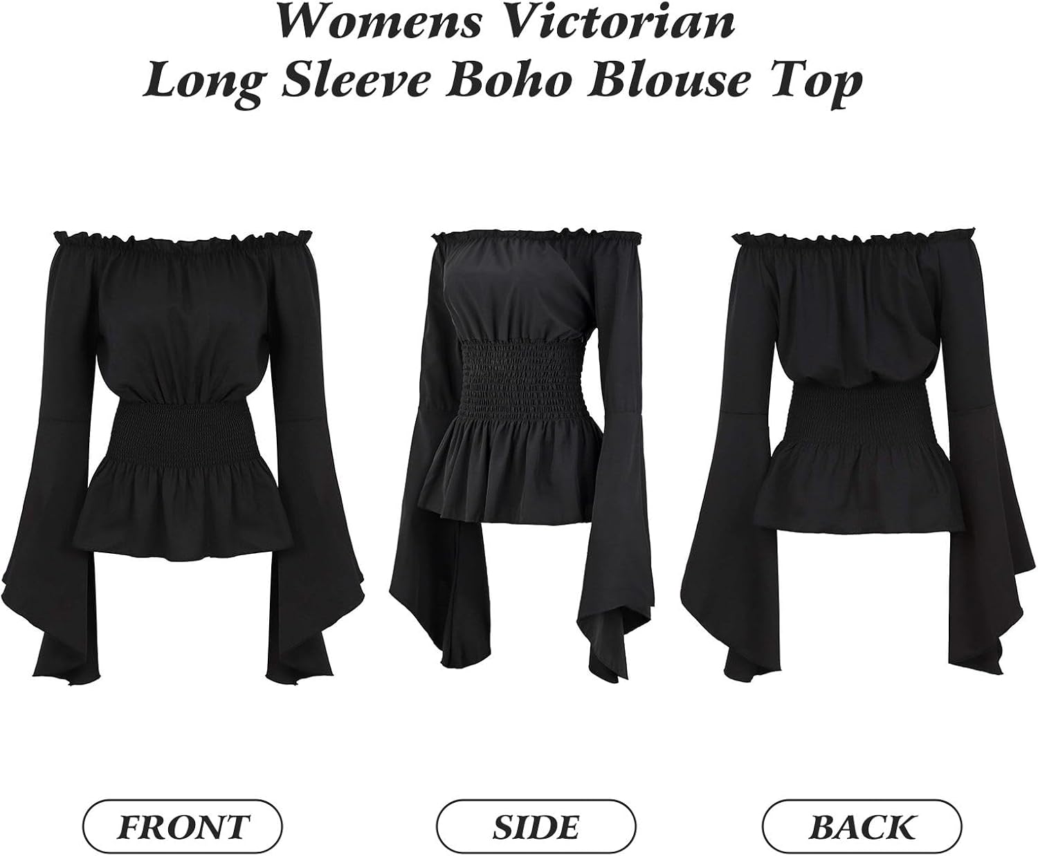 Halloween Women Renaissance Blouse Tops with Corset Waist Belt Medieval Victorian Off Shoulder Top Pirate Costume
