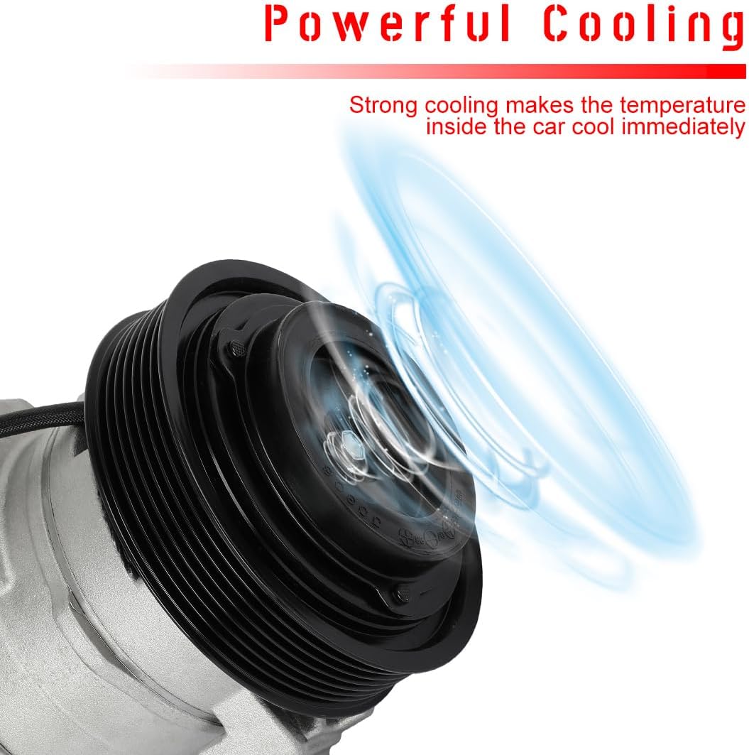 cciyu AC Compressor for Car 2004-2008 for Dodge Durango 5.7L,Air Conditioning Compressor with Clutch 7 Grooves 55056157AB