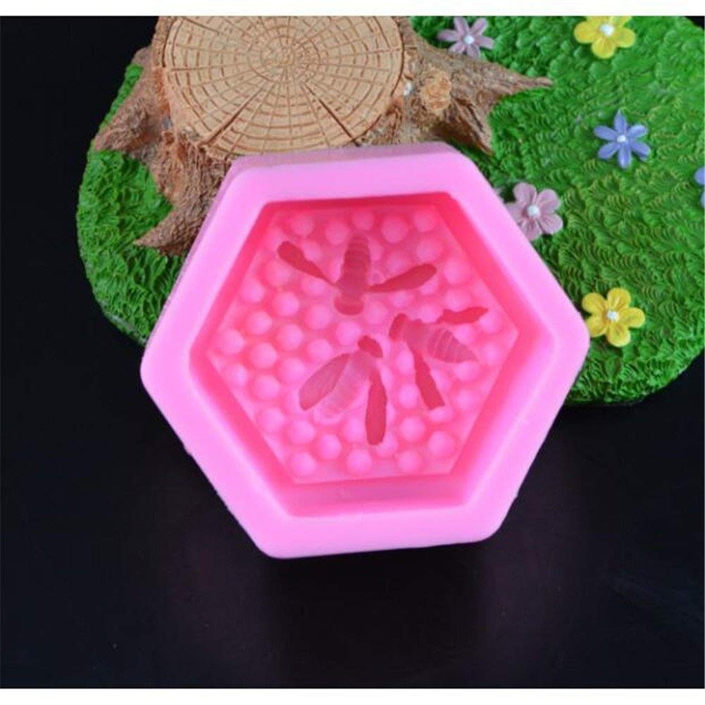 Bienen & Waben Silikonformen Set | 2 Formen, 70 Mulden | Für Schokolade, Fondant, Eis & Seife | 21x15 Cm