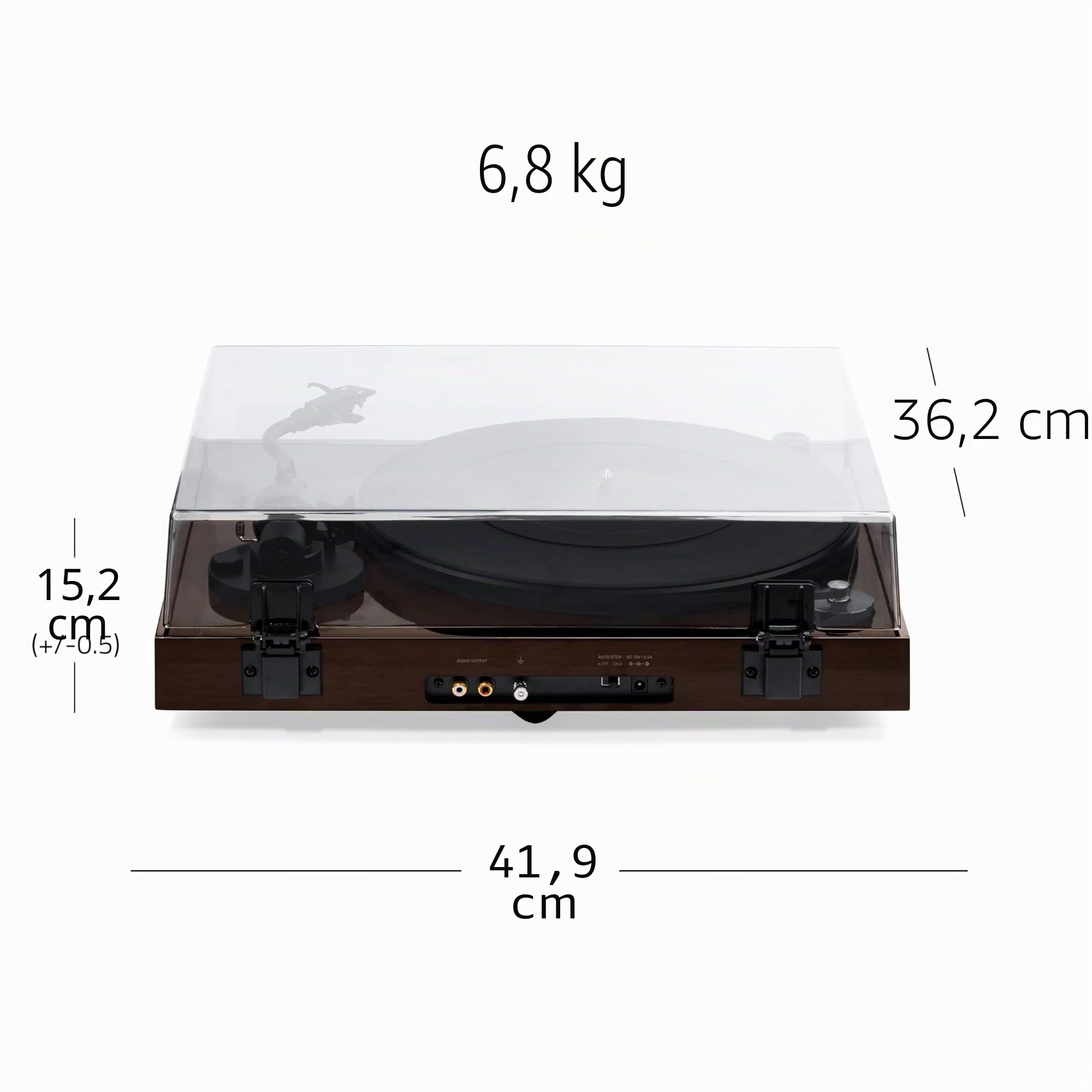 Fluance RT82 Giradischi Hi-Fi di Riferimento, Testina Ortofon OM10, Motore a Controllo di Velocità, Base in MDF ad Alta Densità, Piedini Isolanti contro le Vibrazioni – Noce