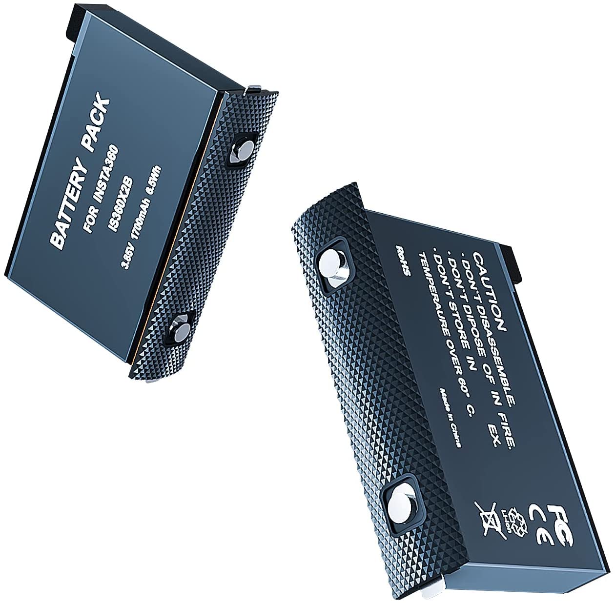 eWINNER Rechargeable Battery (1700mAh) for Insta360 One X2 ONLY/Replacement Battery Fully Compatible with Insta 360 One X2 Camera Charger Accessories (2-Pack)(Not Waterproof)