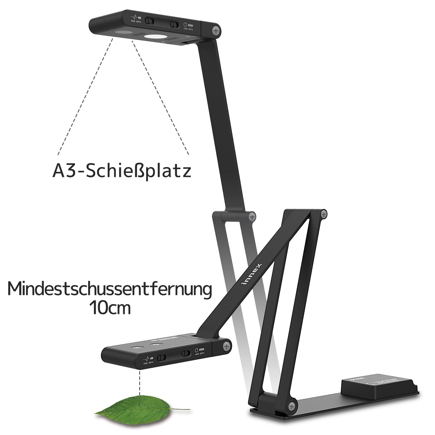 Innex DC500 4K 16MP USB Dokumentenkamera & Webcam, 3-in-1 Scanner | 4K/30fps, 1080P/60fps, KI-Mikrofon, Dual-Autofokus, Auto-Flip, LED-Lampe, OCR, für Fernlernen, Meetings, Win/Mac/Chromebook