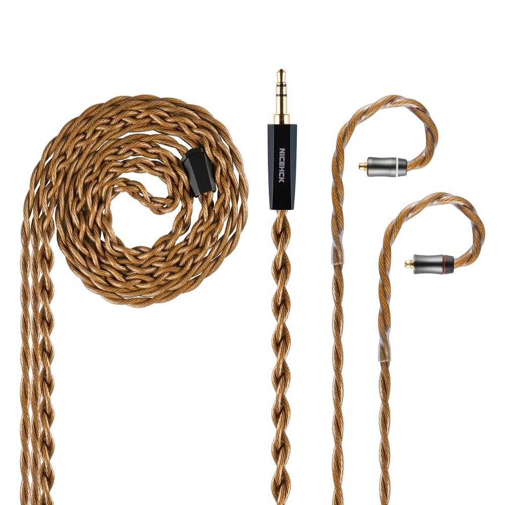NICEHCK OurLaura IEM Cable: 16.6AWG Triple Composite British High Conductivity Copper in Ear Monitor Wire, Earphone Upgrade Cables for Shure SE215/SE425/SE535/SE846 W60 IE300 IE40PRO IEMs (3.5mm MMCX)