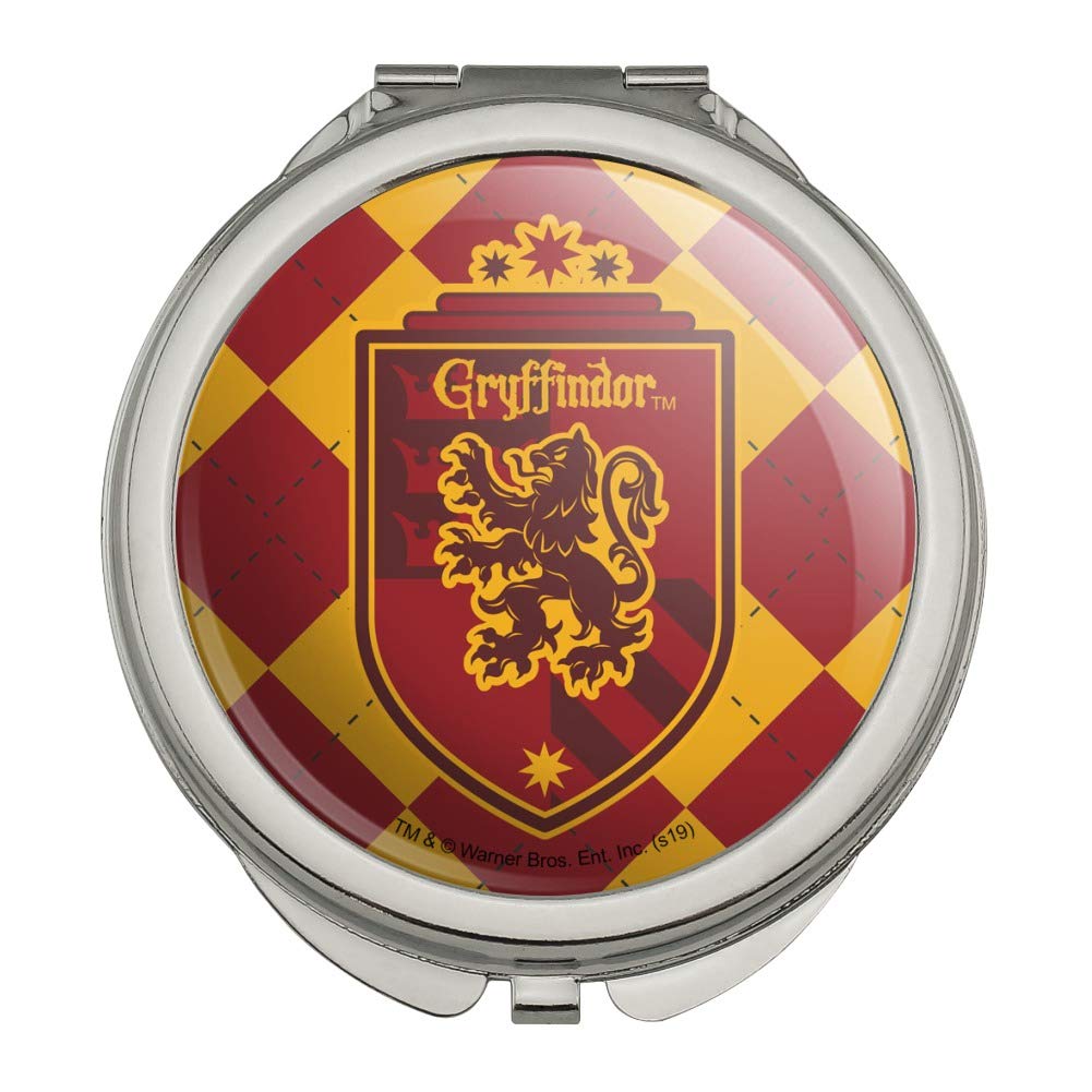 GRAPHICS & MORE Harry Potter Gryffindor Plaid Sigil Compact Travel Purse Handbag Makeup Mirror-image-14