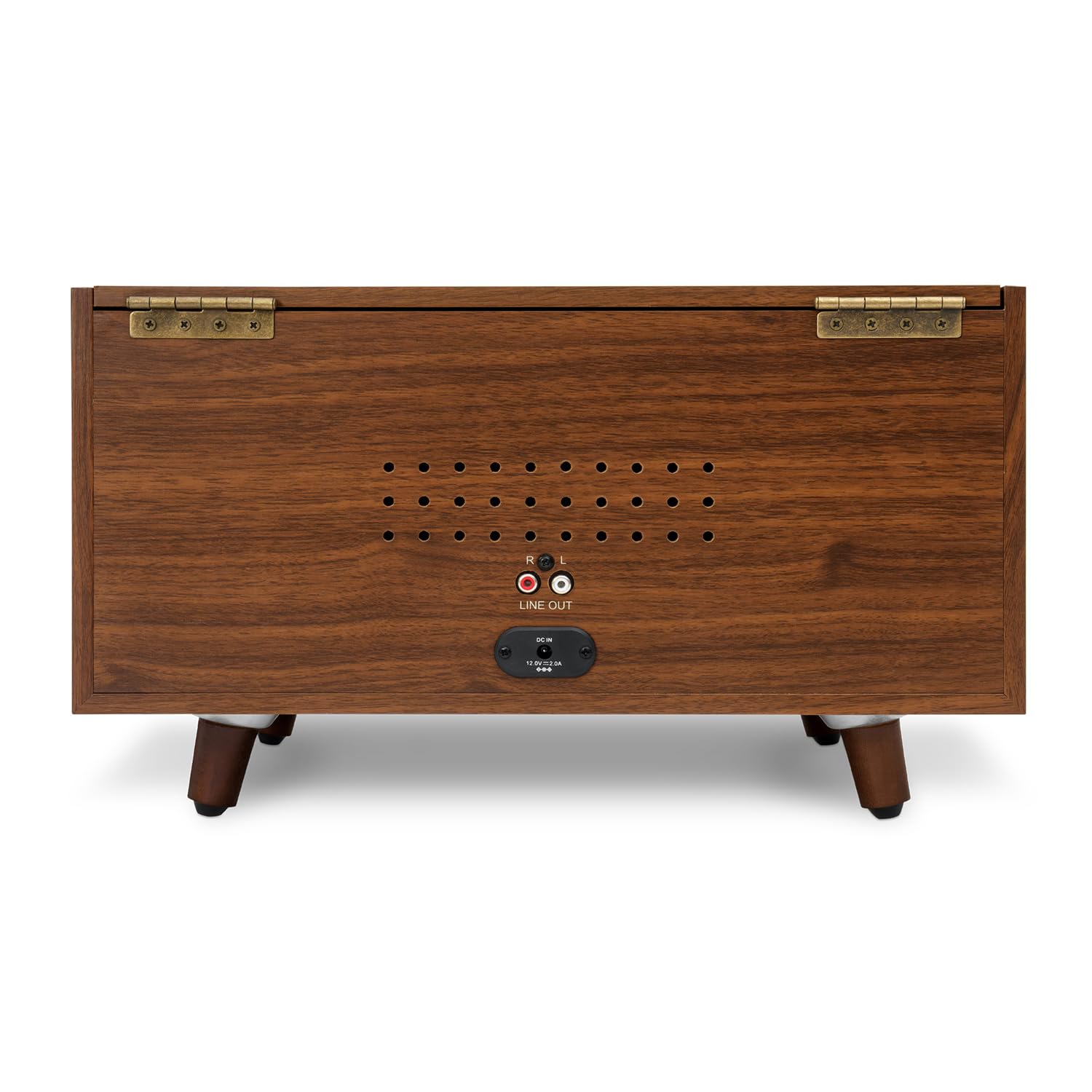 Victrola Century Signature+ Centro de música Bluetooth 6 en 1 con Reloj y pies Nuez