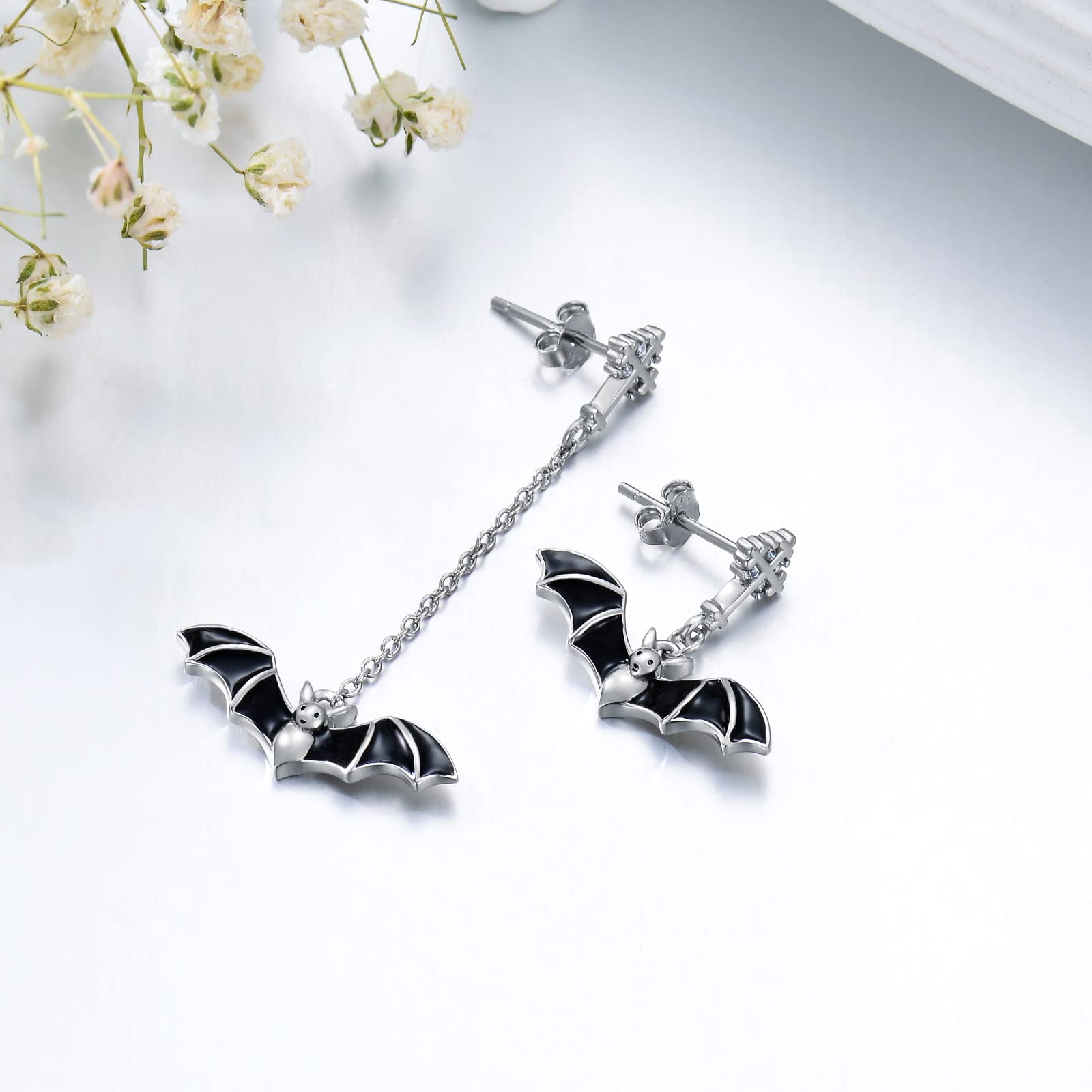 VONALA Einfädler Ohrringe 925 Sterling Silber Herz/Stern Tropfen lange Ohrringe Schmuck Geschenke für Frauen Mädchen