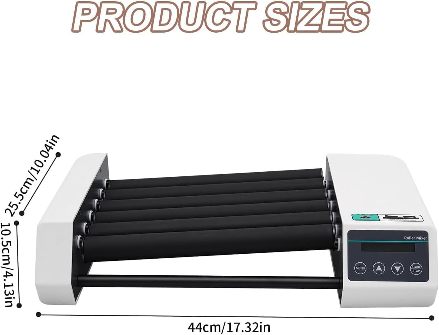 Mezclador digital de tubos con motor sin escobillas y pantalla LCD, agitador orbital de 6 rodillos 20-80 RPM, para tubos de 6-34 mm, uso en laboratorio y aula