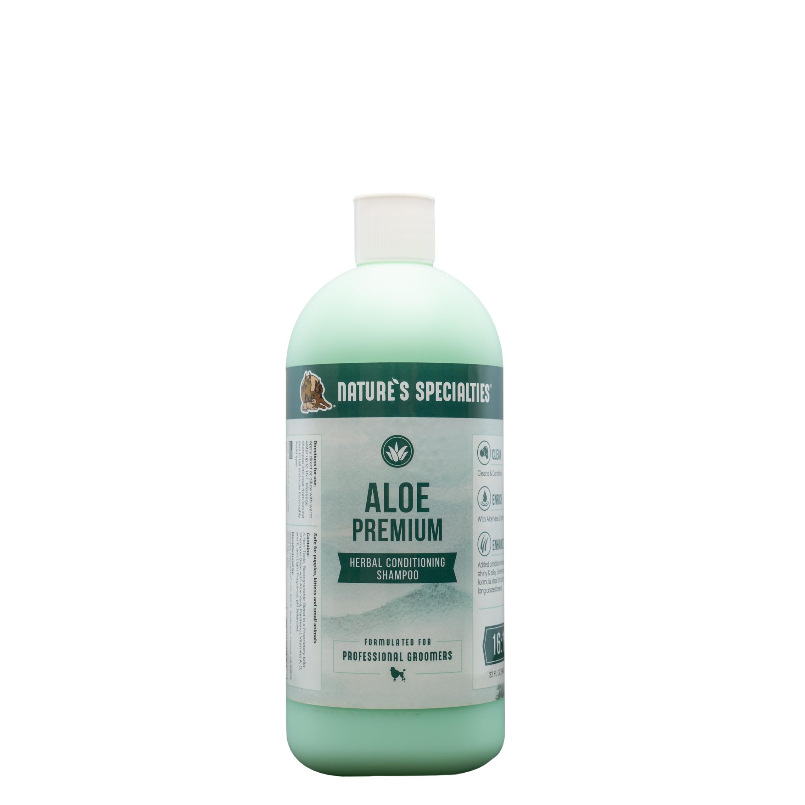 Nature's Specialties Aloe Premium Ultra Concentrated Dog Shampoo Conditioner for Pets, Makes up to 4 Gallons, Natural Choice for Professional Groomers