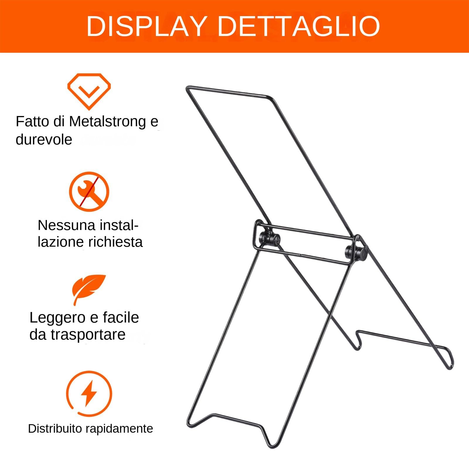 Supporto da Terra Pannelli Rack Portatile in Metallo Leggero
