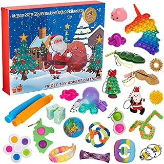 Fidget Advent Calendar 2022 Kids Sensory Toys Fidget Toy Set Christmas Countdown 24 Days Count Down Gift for Kids, Holiday Sensory Pop Toys Pack Surprise Xmas Gifts