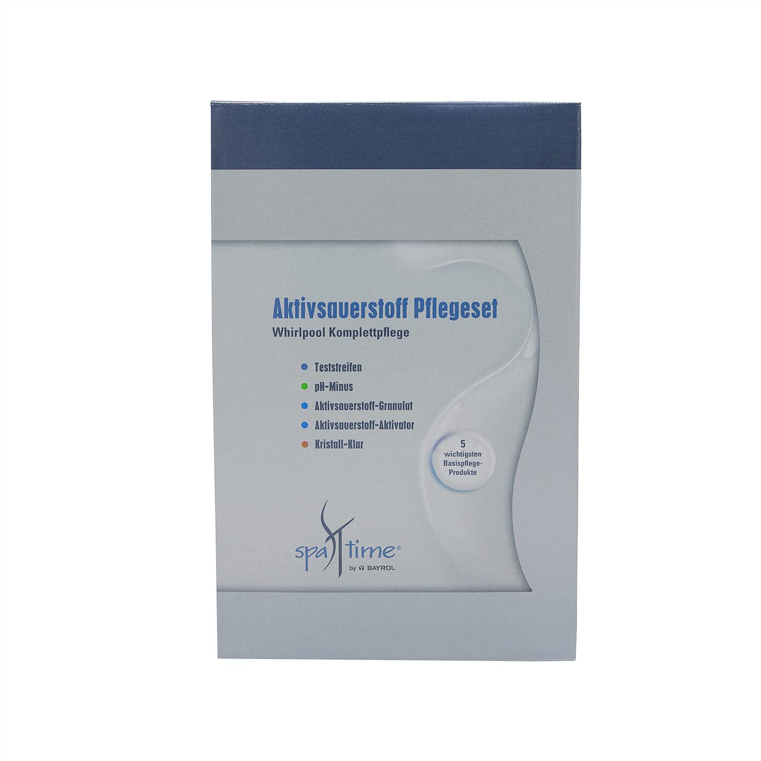 BAYROL SpaTime KIT d'entretien O2 (OXYGENE Actif) - 4,6kg | Coffret de Traitement et Entretien Complet - Désinfection Régulière et Choc sans Chlore - Oxygène Actif + 10 Tests HPS OFFERTS 6 en 1