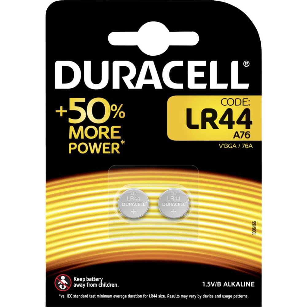 DURACELL Alkaline Button Cell Electronics LR44 Pack of 2