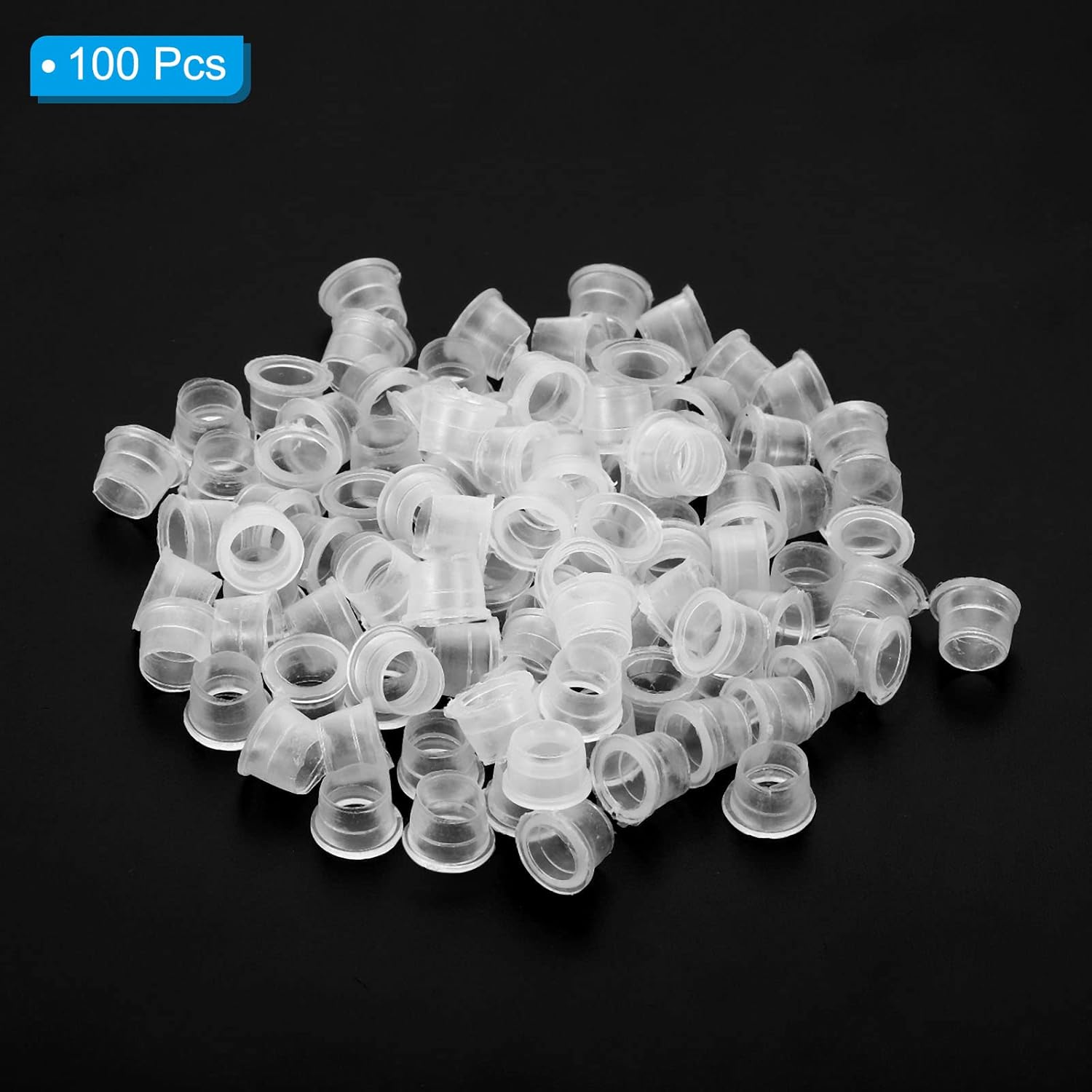 PATIKIL Lamp Pipe Cord Protector, 100 Pack Plastic Tube Hole Washer Liner Bushing for 1/8 IPS Pipe, Clear 5.5mm ID x 6mm Height