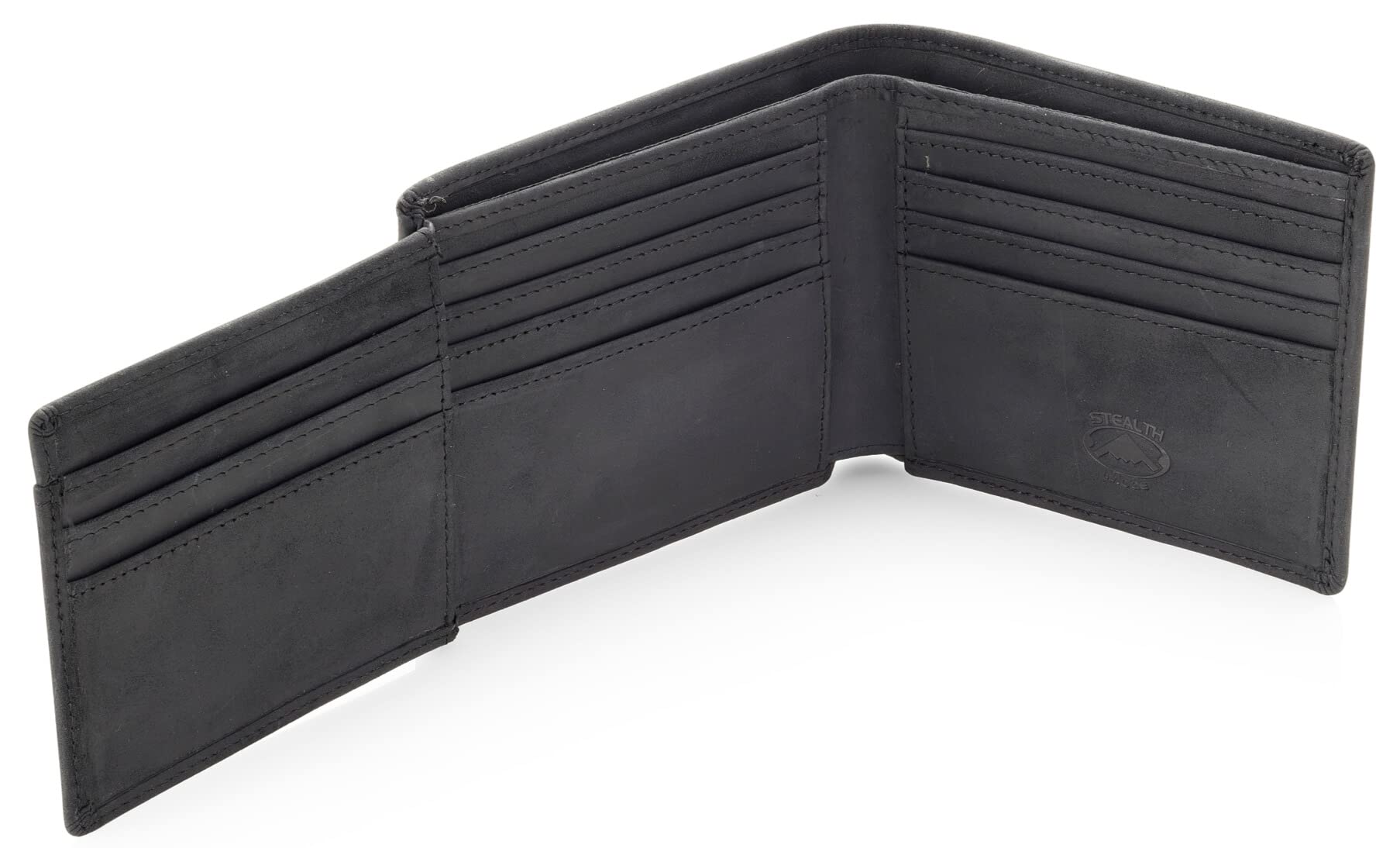 Bifold Leather Wallet with Flip Out ID Holder