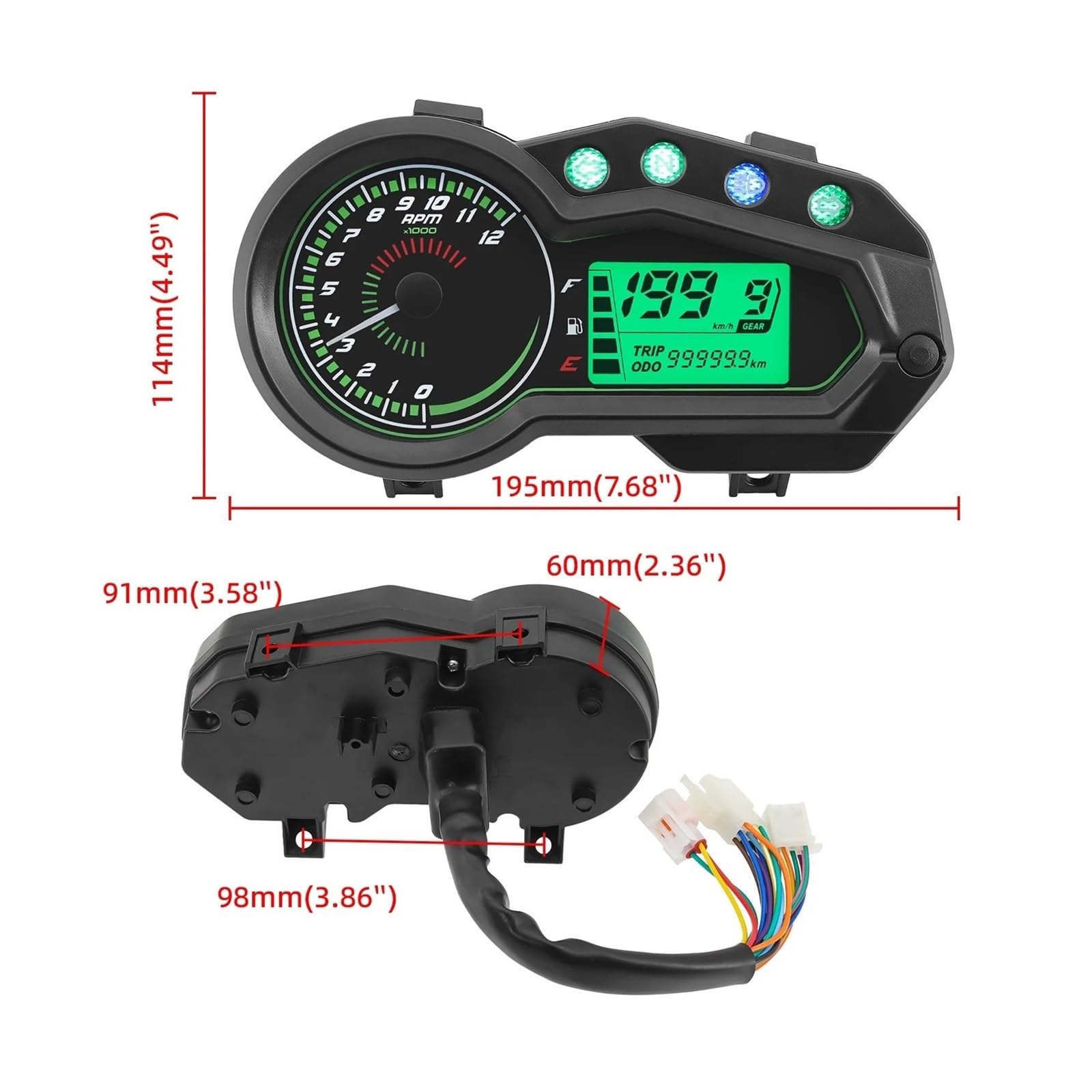 Tachimetro Per Messico Per Italika Per 150z Per 150sz Per 170z 2014-2022 Tachimetro Per Moto Accessori Moto Universali Strumento Digitale