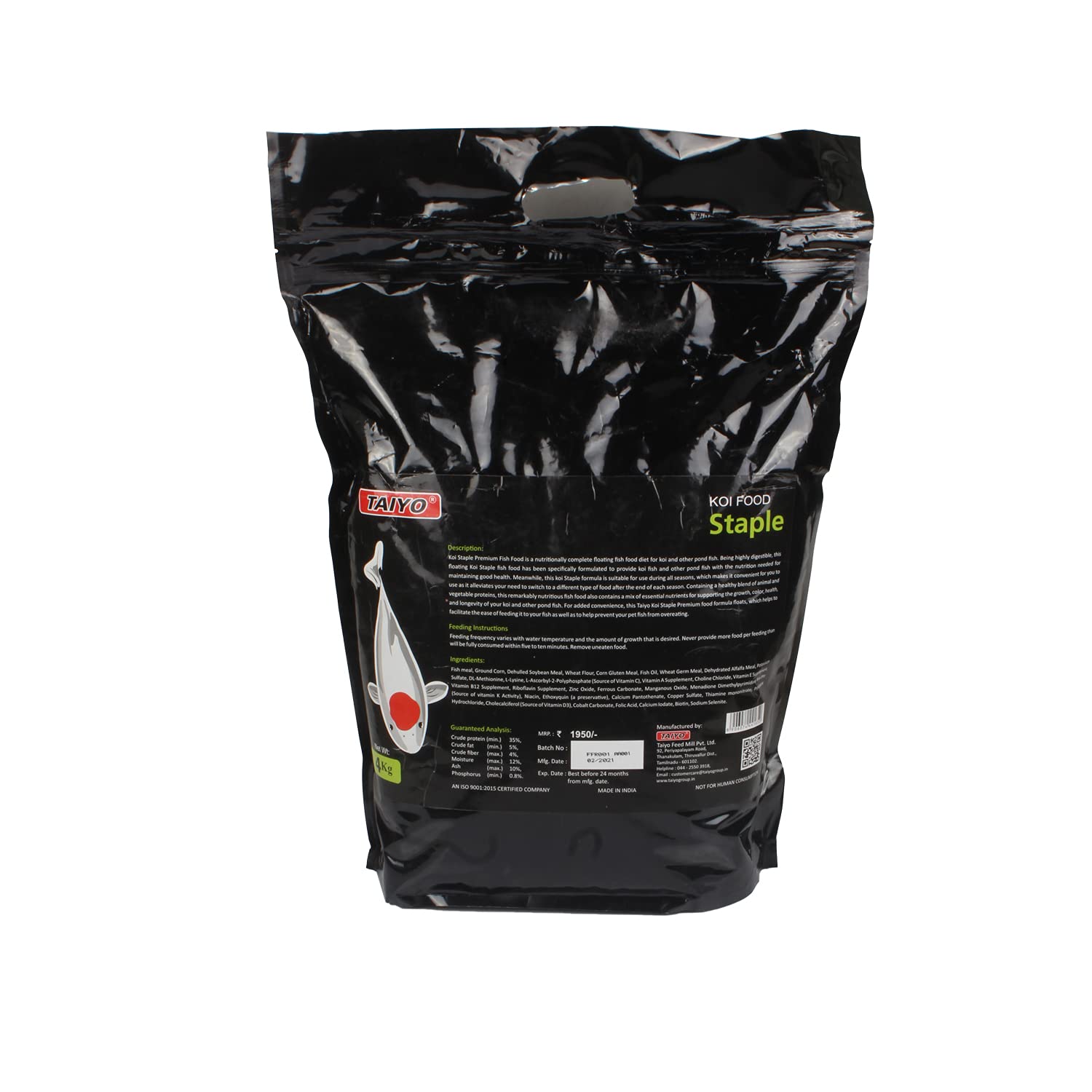 Taiyo Koi Food Medium Pouch (4 Kg, Pack of 1)