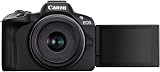 Canon EOS R50 Appareil Photo Hybride + Objectif RF-S 18-45mm is STM - Appareil Photo numérique avec autofocus + détection de scène et des Visages, Animaux véhicules Vidéo 4k, 15 Images par Sec - Noir - 1