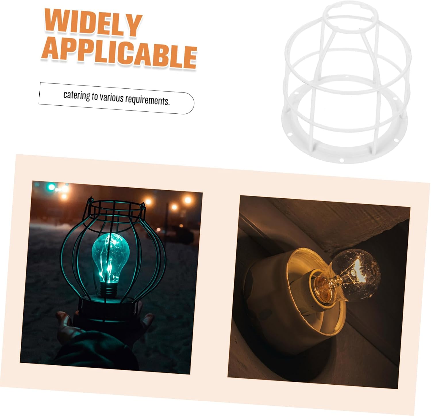 Metal Light Bulb Cage Guard 2pcs Impact Protection for Workshop