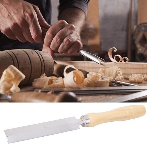 Miniatura 7 de Lima rombómica de diamante, mango de madera, lima con revestimiento de diamante, sierra de lima de diamante, herramienta de jardín de madera (5