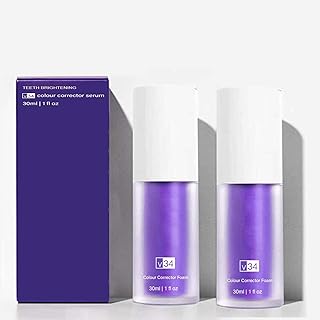 Teeth Colour Corrector Serum, Hismile v34 Colour Corrector, Purple Toothpaste for Teeth Whitening, Mouth Cleansing Mousse Toothpaste (Color : 2pcs)
