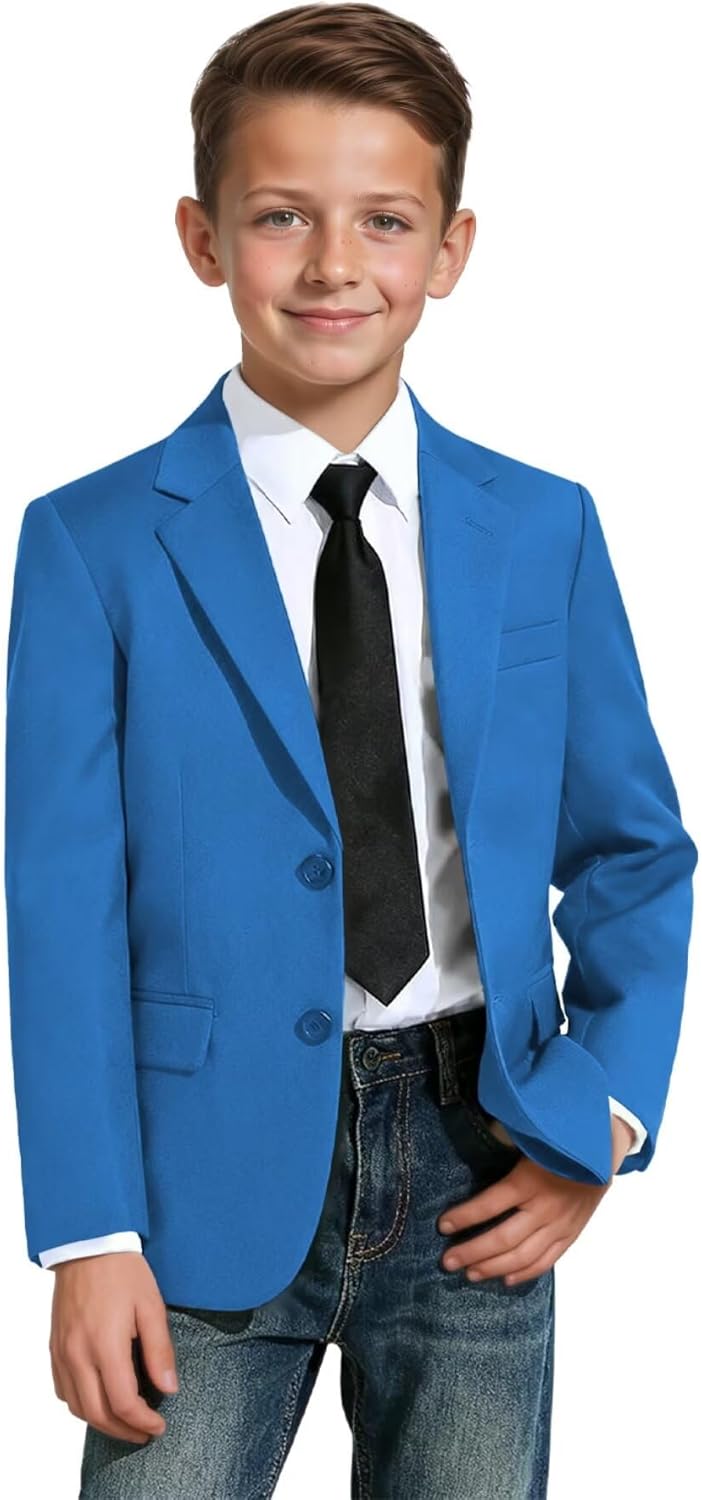 Boys Blazer Sport Coat Kids Blazers for Boys Suit Jacket for Wedding Prom Party Homecoming Uniform Dress Jacket
