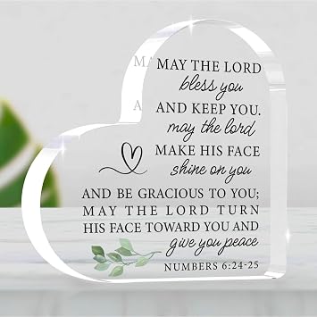Christian Decor,Religious Gifts,Jesus Decor, May the Lord Bless You Bible Verses Sign,Inspirational Gifts for Women Men Bible Verse Home Office Prayer Room Acrylic Sign