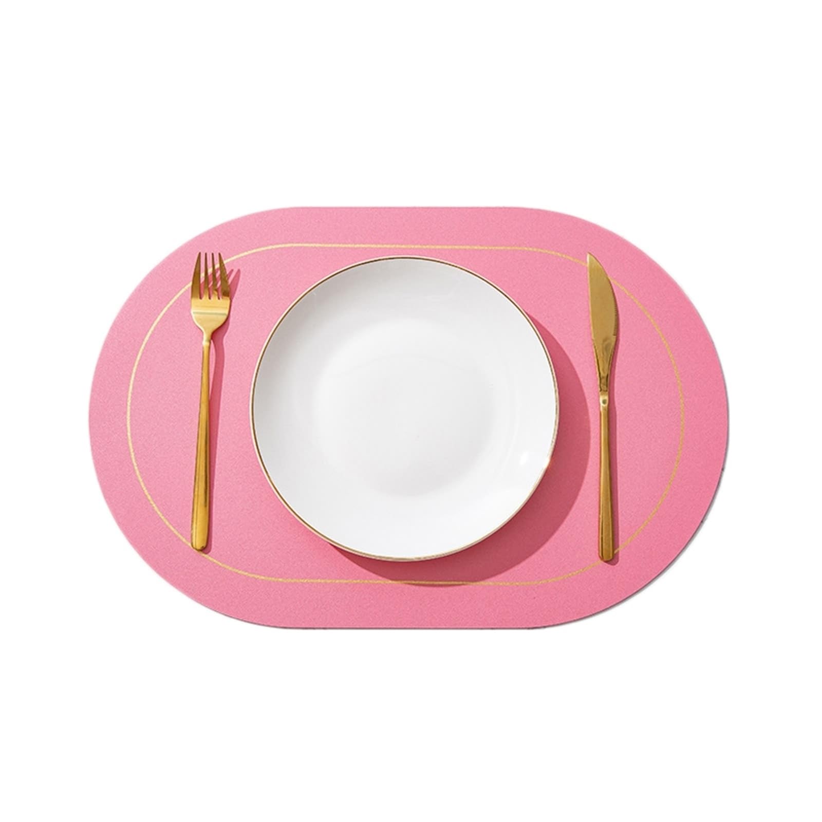Set de table rose violet réversible aspect uni cuisine