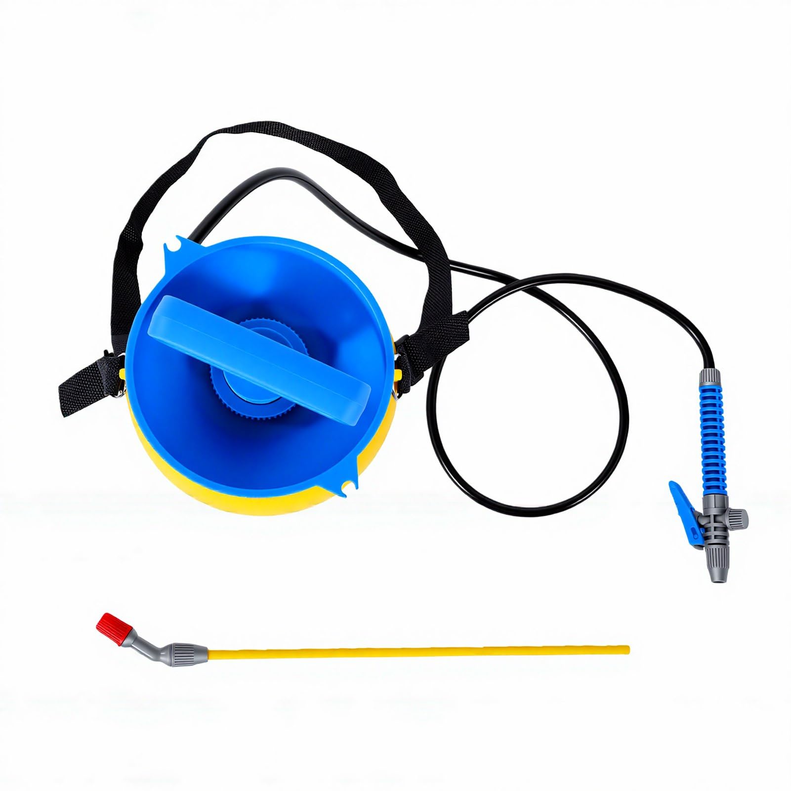 Asixxsix Spruzzatore a Pompa Manuale, Spruzzatore a Pressione Da Giardino Da 5 Litri Con Ugello Regolabile E Tracolla Bacchetta per Irrigazione Leggera Pulizia Multiuso per Erbacce