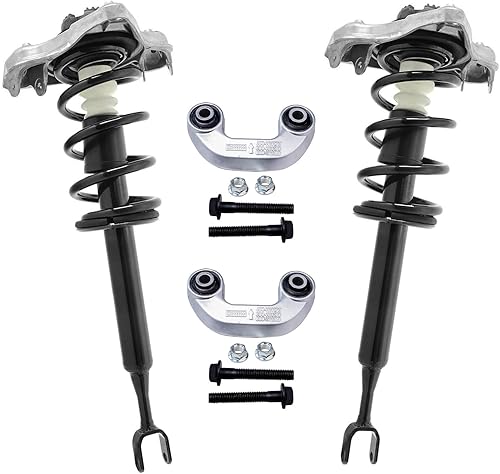 Miniatura 65 de Detroit Axle - Kit de 4 puntales delanteros para Dodge calibre 09-12, 2 puntales y muelles helicoidales 2 estabilizadores barra estabilizadora 2009