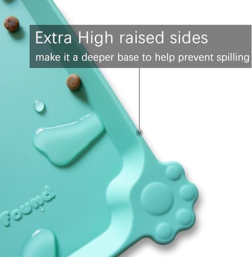 Miniatura 69 de Hoki Found - Bandeja de silicona para comida de mascotas , tapete mantel individual antideslizante para mascotas, tapete impermeable de alimentación