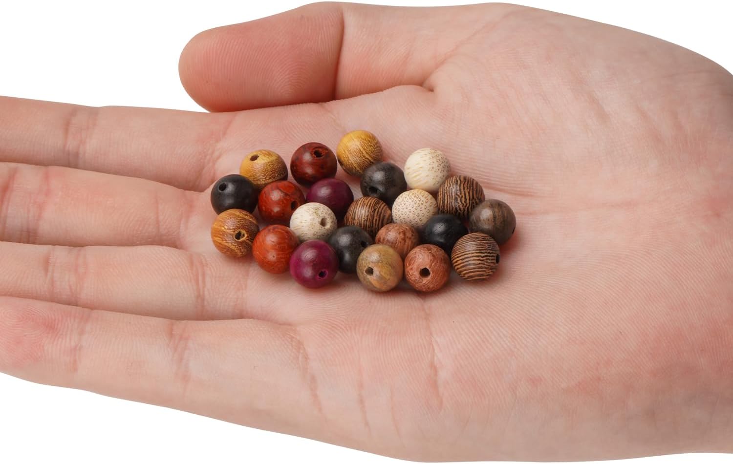 Premium Rosewood Beads Set - 200pcs 8mm Natural Gorgeous Craft Handmade Polished Spacer Mala Pray Round Beads for Bracelets DIY Rosary Tasbih Jewelry Making - Image 3