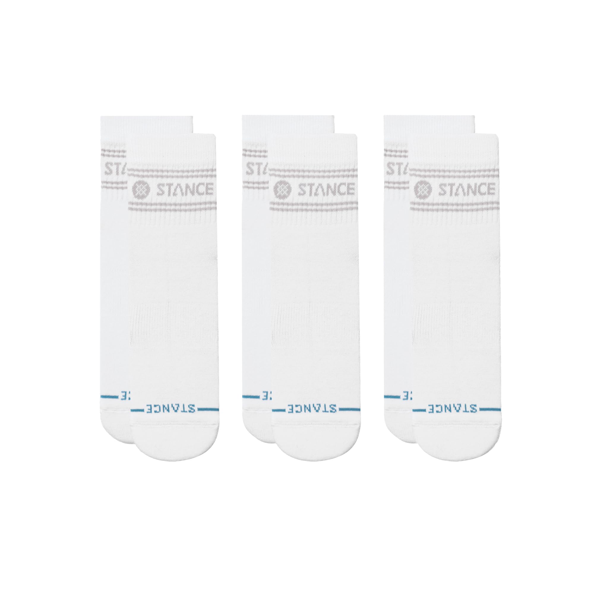 Stance Unisex White Vital Quarter Socks- 3 Pack (, Medium)