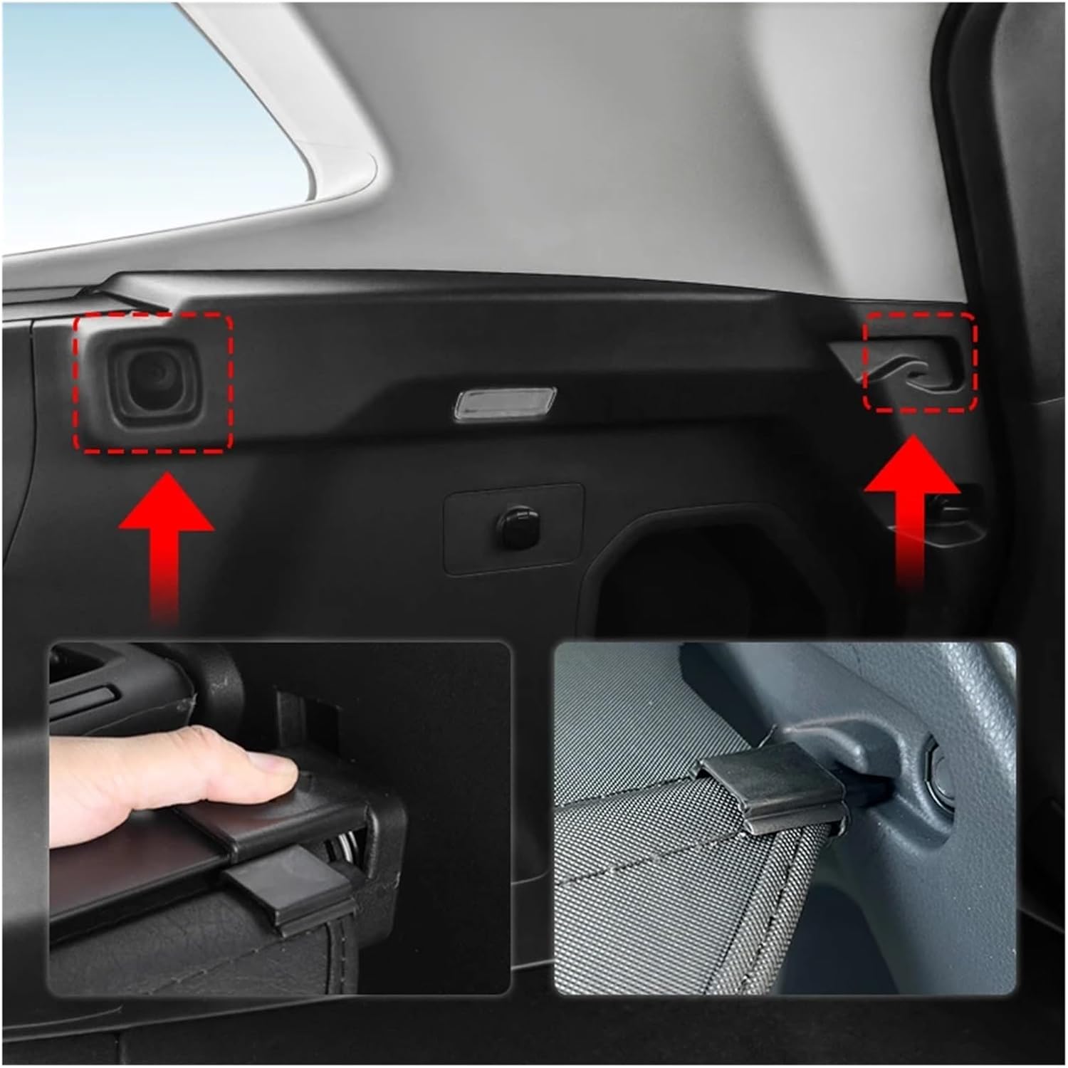 Compatible with Toyota RAV4 XA60 2026 Security Privacy Cover Retractable Trunk Cargo Luggage Sunshade Curtain Car Supplies Cargo Blocks(Canvas)