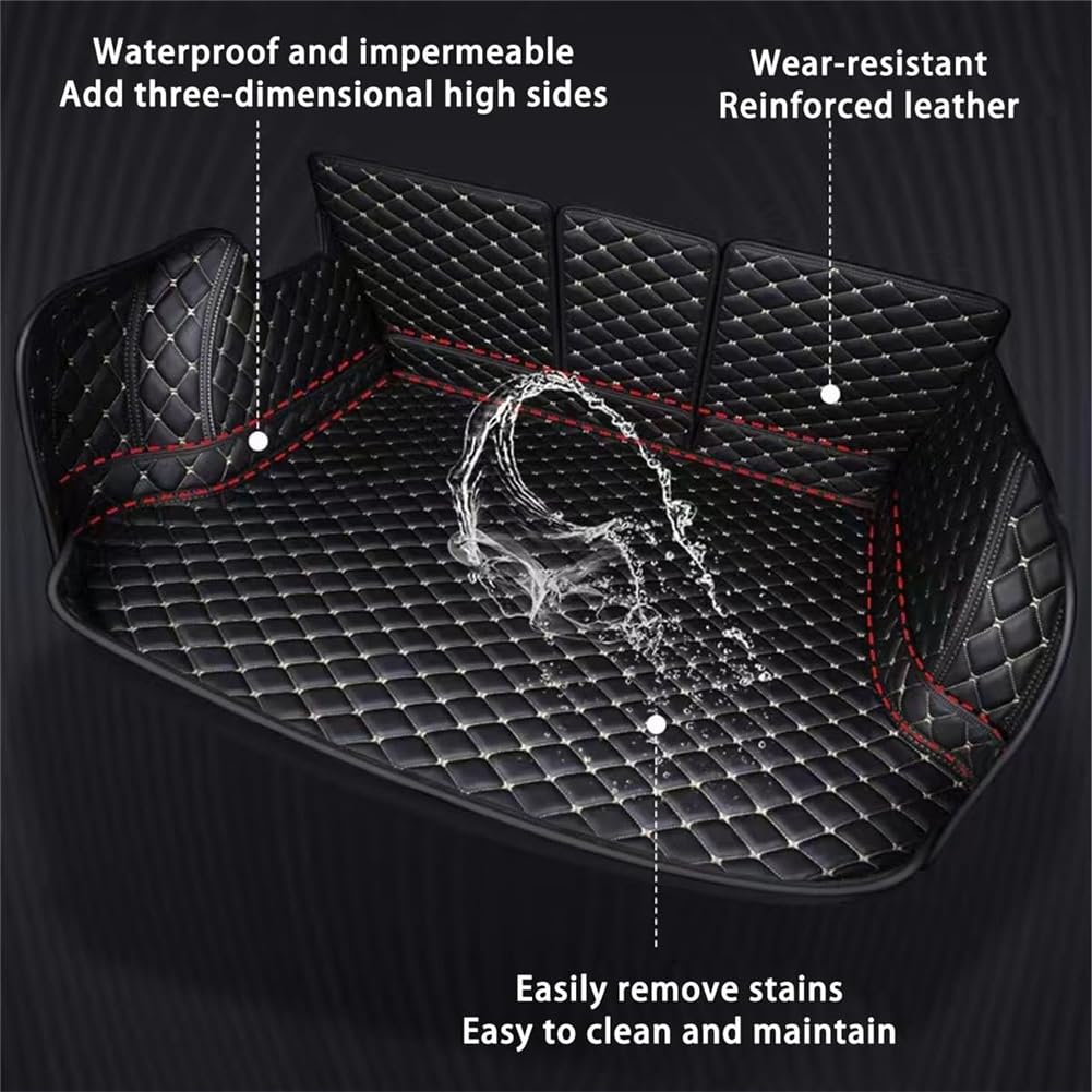 Car Full Coverage Boot Liner for Toyota Land Cruiser 7Seats 2022-2024, All Inclusive Rear Trunk Mats Carpets Protector Pad Boot Cargo Anti-Slip Auto Accessories,B/Beige