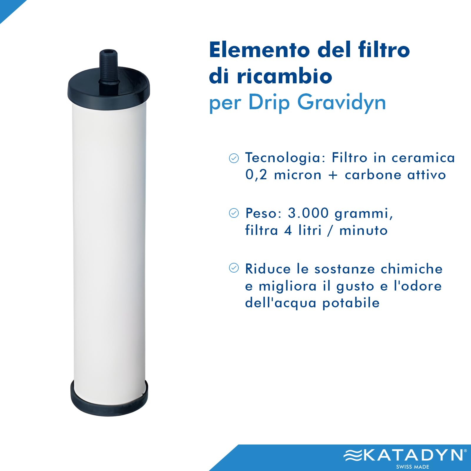 KATADYN Ceramic Spare Part Elemento filtrante Gravidyn