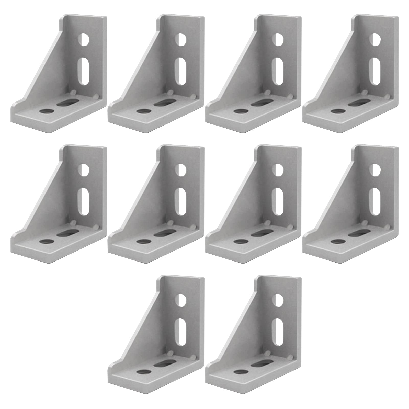 50 Conectores De Esquina En ángulo Para Perfiles De Aluminio 40x40 Y 40x80 - Incluye Kit De Fijación - ¡Perfectos Para Estructuras!