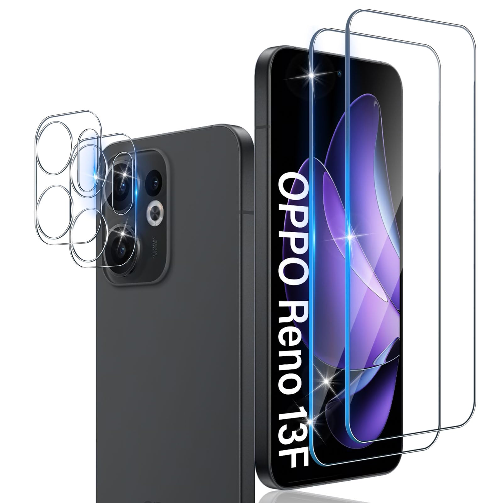 Cfyywqf Películas De Hidrogel Para OPPO Reno 13 F/13 FS 5G/4G 6.67 Pulgadas, 3 Piezas TPU Protectores De Pantalla,film Hidrogel De Alta Sensibilidad, Transparente Screen Protector