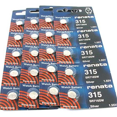 20 Piezas Pilas Renata 315 para Reloj Swiss miniatura 1