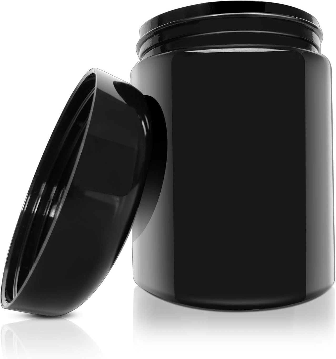 Cannabising Medium 500ml Black Airtight UV Glass Storage Jar Smell