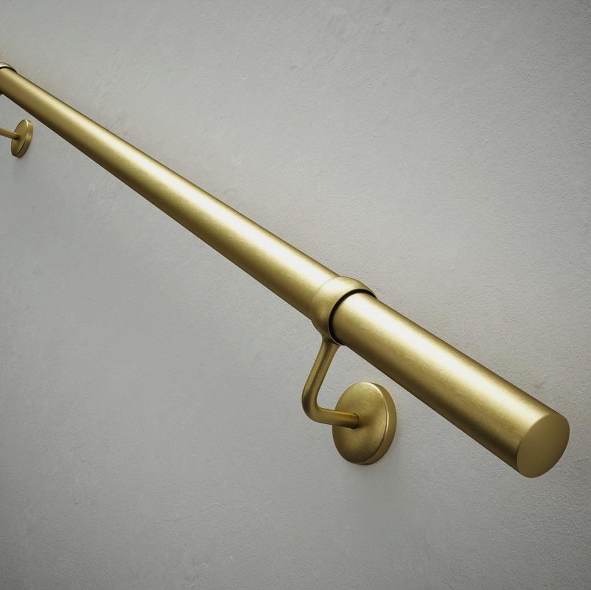 Forgeworks Satin Brass Stair Hand Rail Kit - 3.6m - Steel