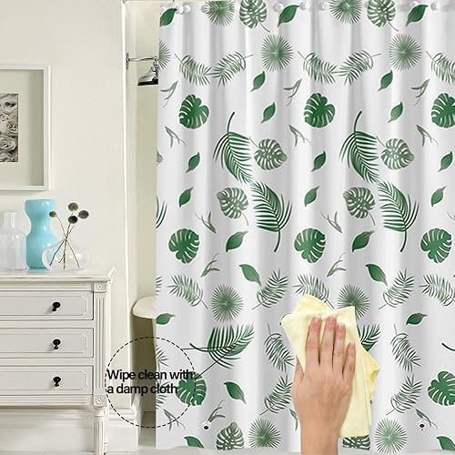 Vista 166 de Forro de plástico para ducha, forro de cortina de ducha de PEVA 4G de alta calidad con ojales inoxidables y 3 imanes pesados, cortinas de ducha