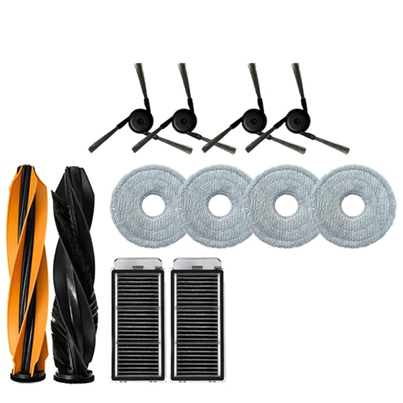 X psblty Compatible For Dreame，Bot X60 Ultra Robot Vacuum Cleaner Accessories Main Side Brush Filter Mop Cloths Spare Parts(12pcs)